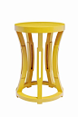 Hourglass Stool or Side Table - Yellow