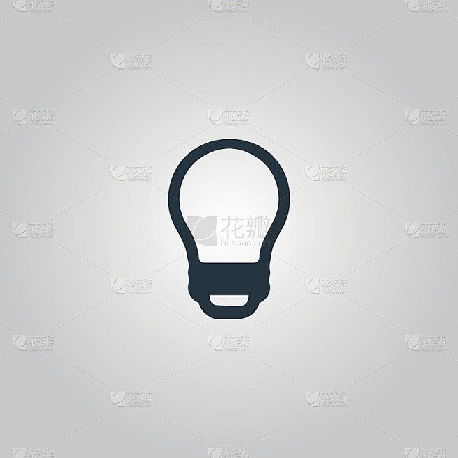 Led灯，矢量灯泡，隔离
