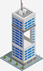 建筑模型png免抠素材_新图网 https://ixintu.com 建筑 模型 卡通 科技楼房 科技楼梯 科技楼