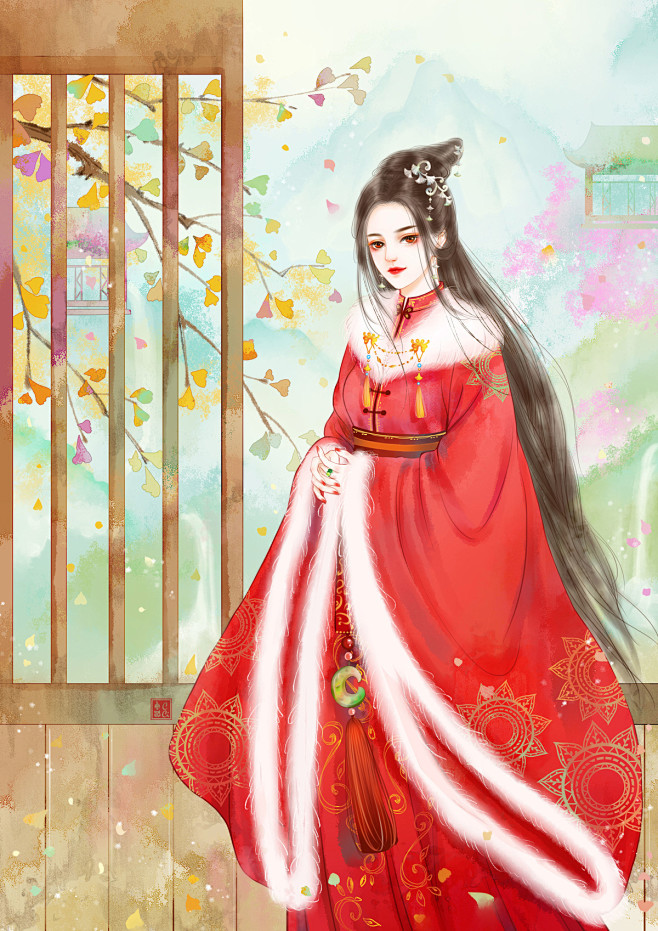 古风插画_-鲁C-__插画师作品_涂鸦王...