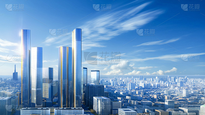 建筑系列通用城市地标建筑远景图片