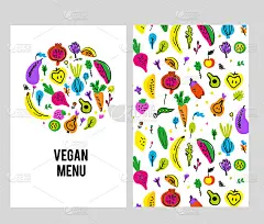素食菜单模板集