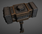 Ornate Hammer, Morgan Robinson : Ornate hammer I created for a separate project. This is a rework of my first hammer.