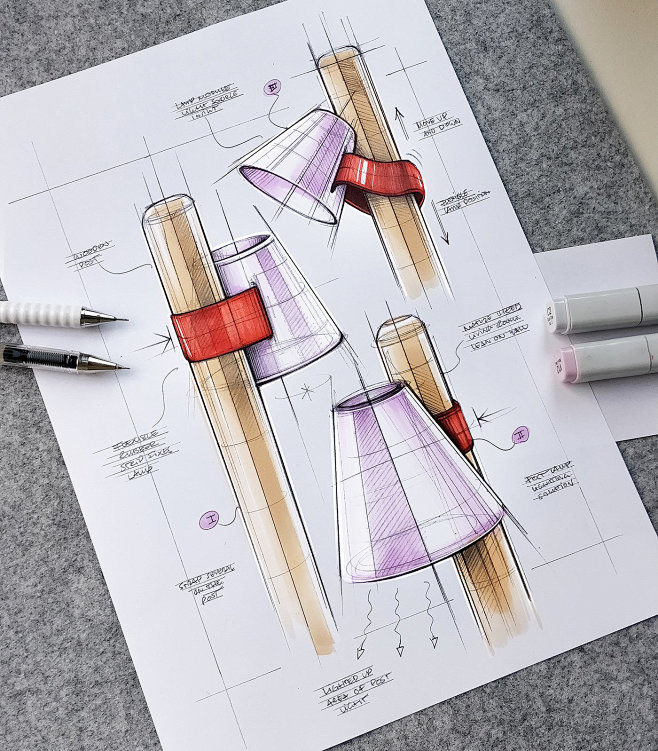 马克笔，手绘，Design Sketch...