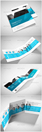 Print Templates - Trade Agency - Square Tri-fold Brochure | GraphicRiver #折页#