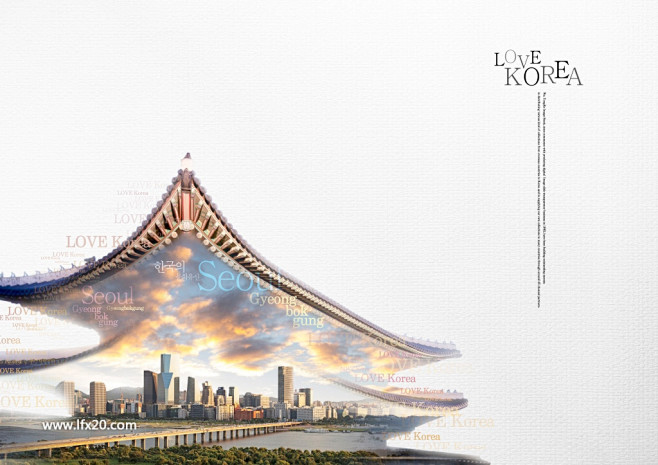 中式建筑鼓楼美女布鞋自然风景传统海报