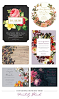 2014 Wedding Invitation Trend : Romantic, Painterly Florals