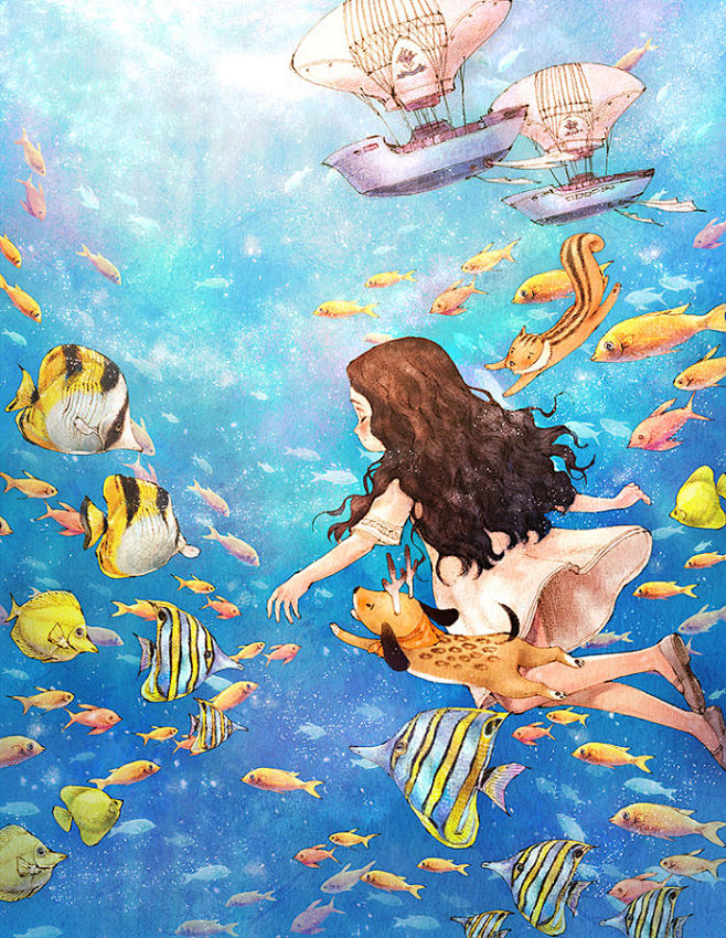 美丽的梦境 ~ 来自韩国插画家Aeppo...