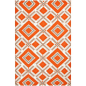 Jill Rosenwald Orange-Red 2 ft. x 3 ft. Flatweave Accent Rug