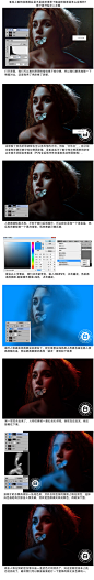 红蓝渐变人像修图教程_设计教程_学经验-致设计