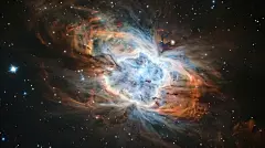 点击来源直接获取大图文件 |超新星星云和恒星的太空宇宙背景插画，神秘发光的宇宙