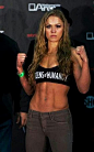 Rhonda Rousey cannot wait for the fight Saturday, she's obviously gonna murdaaa her component... Yes!!! Love me some Rousey!: 