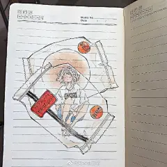 日记本上的水彩插画 | ikedda ​ ​​​​