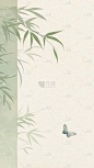夏日中国风-竹叶宣纸国风背景图片