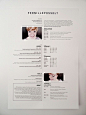 Resume. Love the layout.