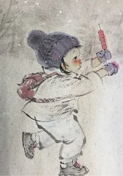 【80后美女画家潘川的童趣水墨画作品】
小時候，幸福是件簡單的事；長大了，簡單是件幸福的事⋯⋯