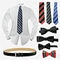 男士衬衣领带皮带高清素材 免费下载 页面网页 平面电商 创意素材 png素材