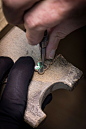 Van Cleef & Arpels' making of Alhambra long necklace. Photo © Van Cleef & Arpels.