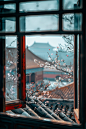 故宫窗户风景图片摄影图