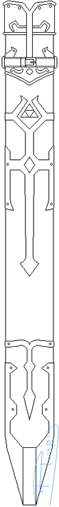 Master Sword Scabbard Sketch by turpinator77
