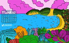2017年3月份月历壁纸48007_月历壁纸_卡通插画类_图库壁纸_68Design