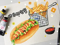 基础课的快乐肥宅餐
水彩超话手绘超话#插画##水彩美食##手绘美食#给你看看我的手帐吧超话 ​​​​