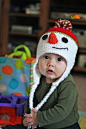 Homamade Baby Snowman Earflap Pompon Hat Crochet Pattern 2015 Christmas - Christmas Gifts, Christmas Crafts - It's magic - crochet snowman pattern free to make your decor awesome by d3adgirl