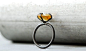 Citrine Ring oxidized sterling silver  by steinschmuckdesign@北坤人素材