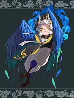 #国人画师推荐# @兔尾巴烧了 颜色鲜明的搭配让人看着很舒服，绘师笔下的#阴阳师手游#系列都好适合做壁纸！雪女太好看啦~【更多TA的美图戳】O网页链接