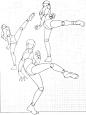 【学人体】人物动态框架~~~（同类微博：OCG插画控 ） ​​​​