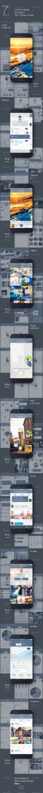 7 v.1 - Mobile UI Kit - User Interfaces Web Elements