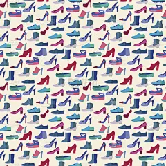 向量鞋时尚系列无缝模式