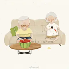 手绘插画投稿:@小小小猫Maoer | 我能想到幸福的样子…… ​​​​