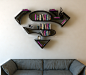Superman超人logo的书架创意设计
