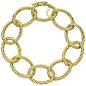 18 Karat Yellow Gold Oval Twisted Link Bracelet