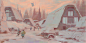 Momotaro winter environments, Slawek Fedorczuk : Hi! I'm developing a series of concepts and paintings very loosely based on Momotaro story. Through the last two weeks, I did a bunch of sketches with winter sceneries, hope you'll like it!