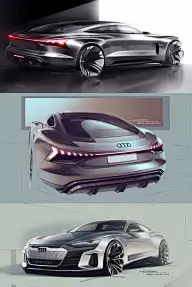 Automobile design sketch