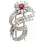 CARTIER PARIS Ruby and Diamond Brooch@北坤人素材