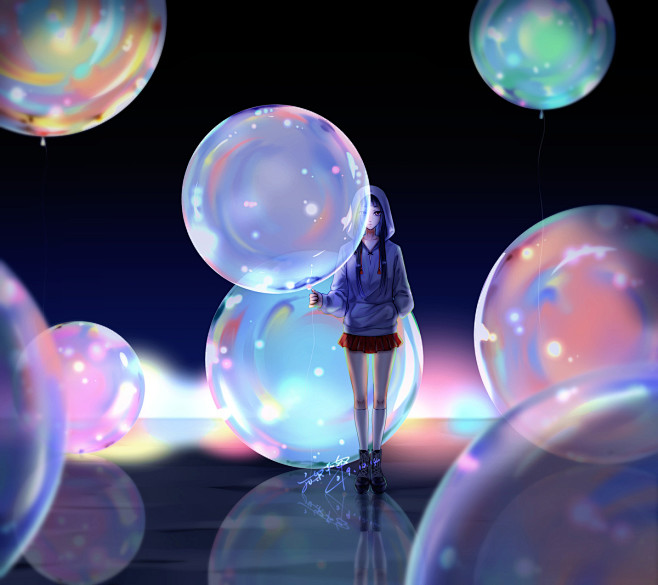 气球_宛絮和年__插画师作品_涂鸦王国g...