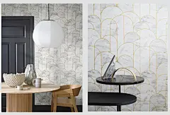 现货瑞典进口墙纸电视背景墙金色拱门北欧轻奢大理石纹理壁纸8823-淘宝网