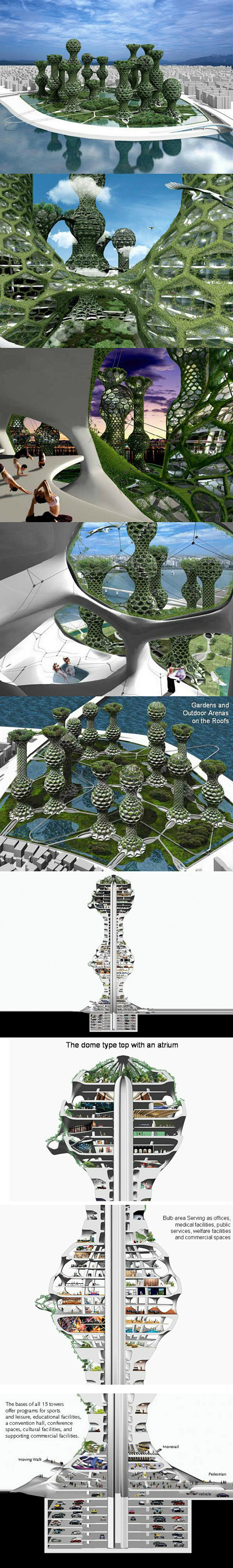 公园边缘的循环运河把整座建筑变成一座小岛...