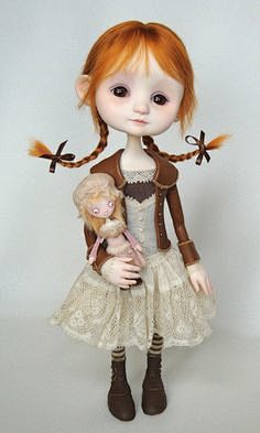 Cute doll wearing a ...