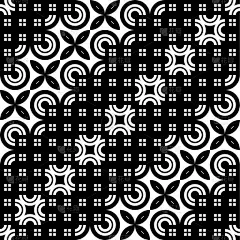 式样,单色调,之字形,几何形状,半圆形,椭圆形,圆形,白色,黑色,格子