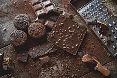 背景,木制,巧克力,布朗尼,饮料,土耳其,清新,蛋糕,杯,牛奶