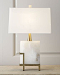"Herst" Lamp by Arteriors - sculptural and chic table lamp: 