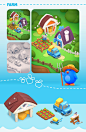 game 2D cartoon concept art ILLUSTRATION  casual mobile games Game Art Character design  props