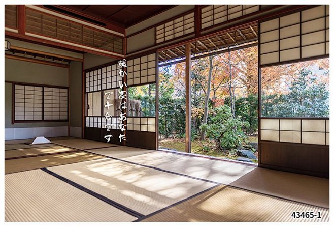 和风日式风格庭院墙v纸日本寿司料理店居酒...