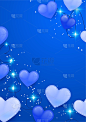 蓝色universal love valentine背景。为特殊的日子设计，妇女节，情人节，生日，母