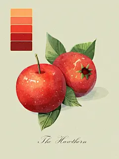 小物件插画分解丨山楂（附详细步骤）