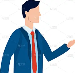 男商人,头像,卡通,商务,专业人员,经理,现代,城市